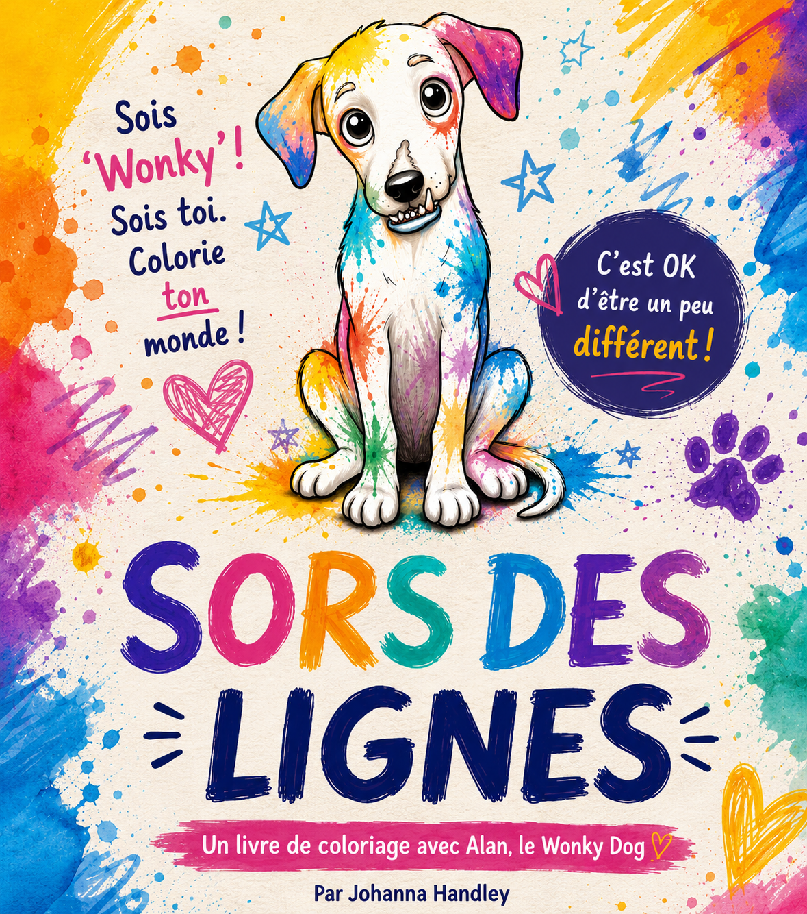 Sors des Lignes, le livre de coloriage d'Alan le Wonky Dog